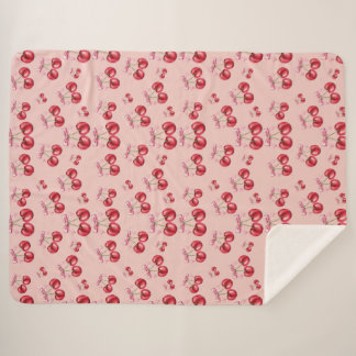Couverture Sherpa Cherry Blossom Pink Pattern Sherpa Fleece Blanket