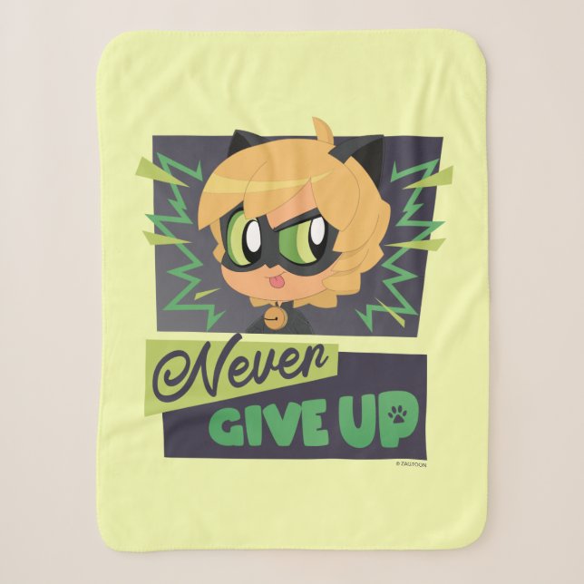 Couverture Sherpa Chibi Cat Noir n'abandonne jamais (Devant)