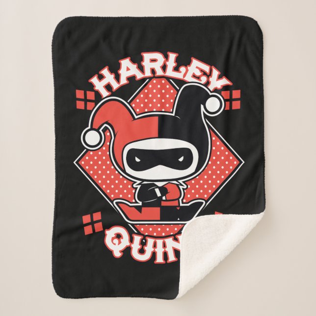 Couverture Sherpa Chibi Harley Quinn Splits (Devant)