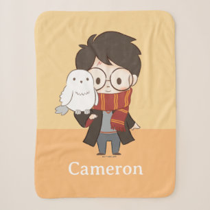 Couverture Sherpa Chibi HARRY POTTER™ & Hedwig