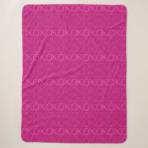 Couverture Sherpa Chic PInk Gold Glam XOXO