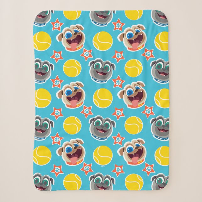 Couverture Sherpa Chien Chien Pal | Motif de balle (Devant)