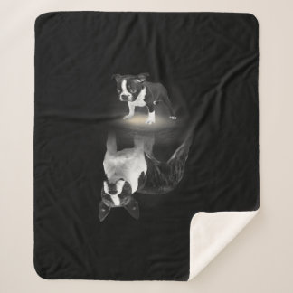 Couverture Sherpa Chien Maman BostonTerrier Amoureux des chiens Cade