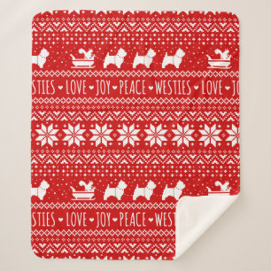 Couverture Sherpa Chiens de Noël des Westis de Noël des Terriers bla