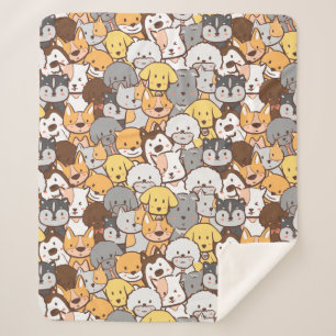 Couverture Sherpa Chiens mignons Sherpa Blanket