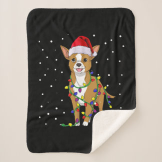 Couverture Sherpa Chihuahua Christmas Dog