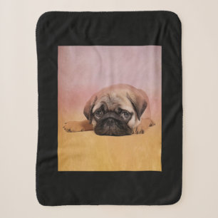 Couverture Sherpa Chiot Carlin mignon Cadeau Amoureux de les chien