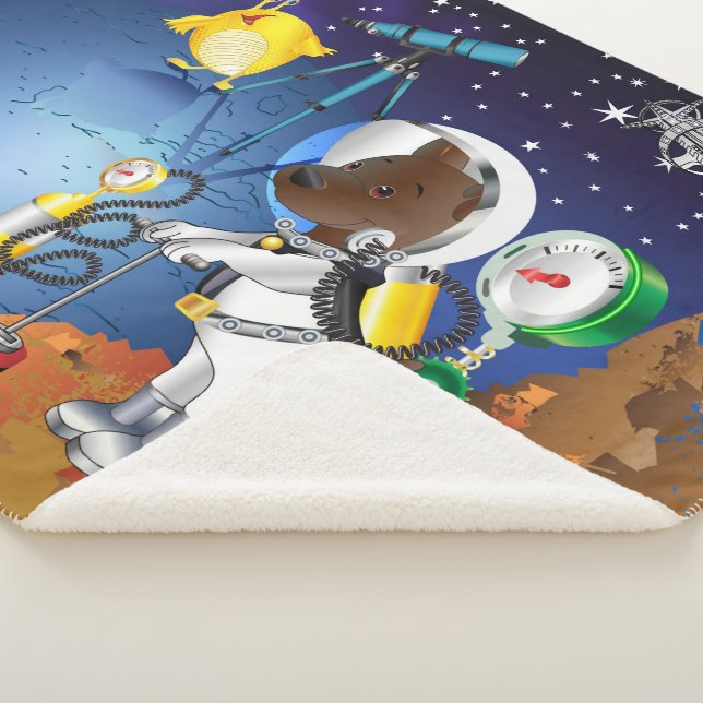 Couverture Sherpa Chiot dans l'espace un alien avec un télescope (3/4)