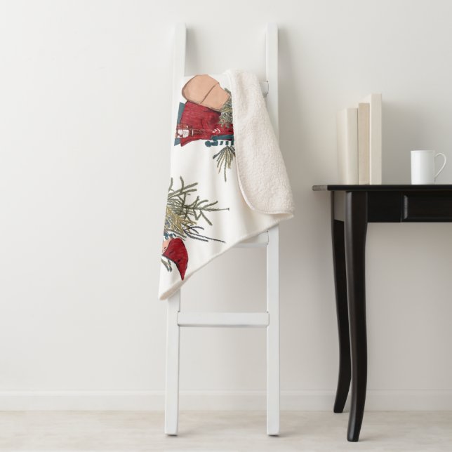 Couverture Sherpa Christmas Girl Sherpa Blanket (En situation)