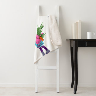 Couverture Sherpa Christmas Illustrated Holiday Sherpa Blanket