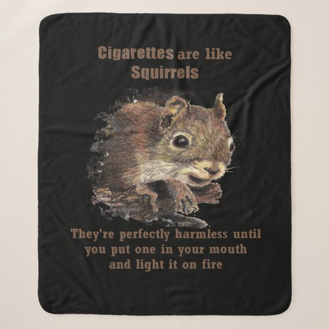 Couverture Sherpa Citation amusante Inspirational Anti-Tabac Stop Sq (Devant)