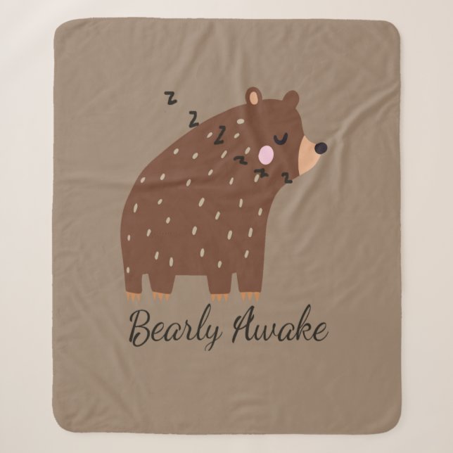 Couverture Sherpa Citation d'animal d'ours Brown de l'éveil amusant  (Devant)