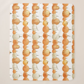 Couverture Sherpa Citrouille d'automne : Motif d'illustration aquare