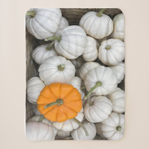Couverture Sherpa Citrouilles fantômes avec un orange sournois