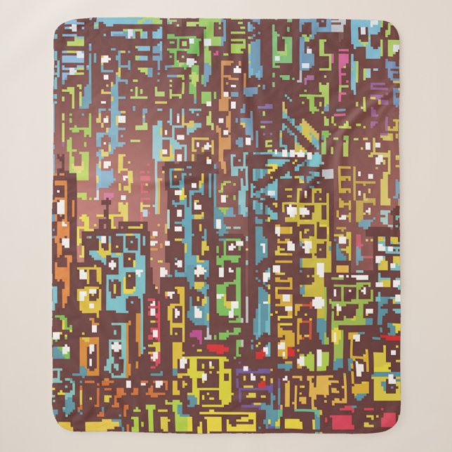 Couverture Sherpa Cityscape dessin à la main illustrations art, rue, (Devant)