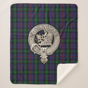 Couverture Sherpa Clan Campbell Crest et Cawdor Tartan