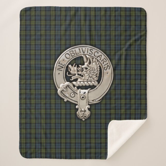 Couverture Sherpa Clan Campbell Crest & Tartan (Devant)