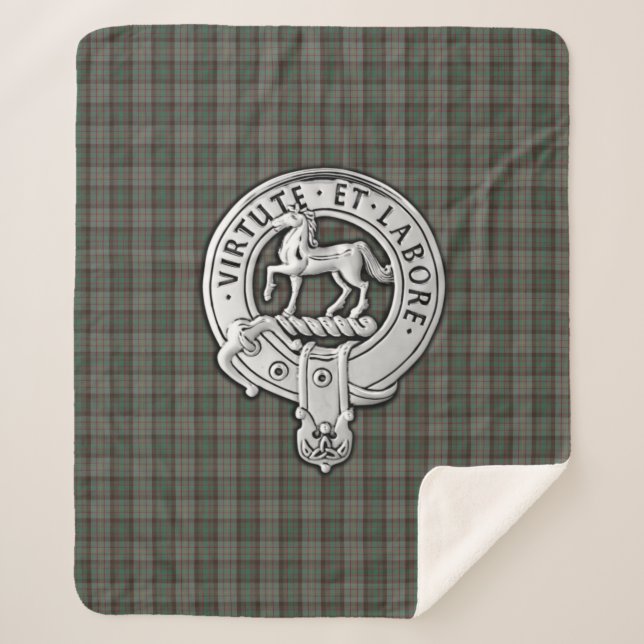 Couverture Sherpa Clan Cochrane Crest & Hunting Tartan (Devant)