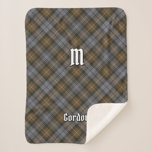 Couverture Sherpa Clan Gordon Tartan Patiné Sherpa Blanket (Devant)