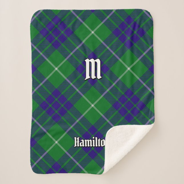 Couverture Sherpa Clan Hamilton Chasse Tartan Sherpa Blanket (Devant)