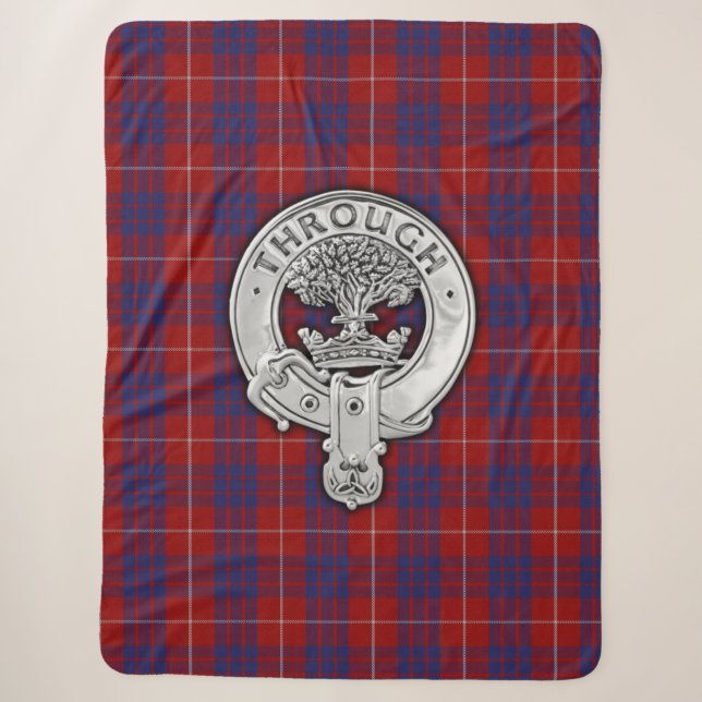 Couverture Sherpa Clan Hamilton Crest & Tartan (Devant)