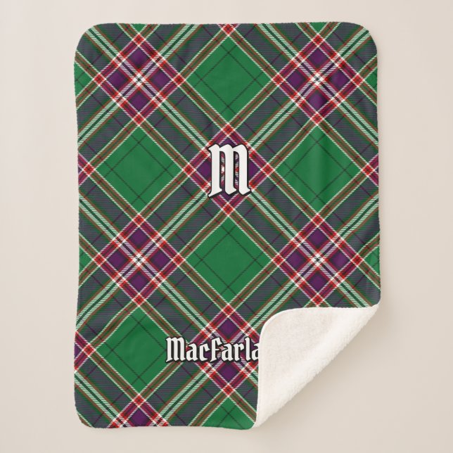Couverture Sherpa Clan MacFarlane Chasse moderne Tartan (Devant)