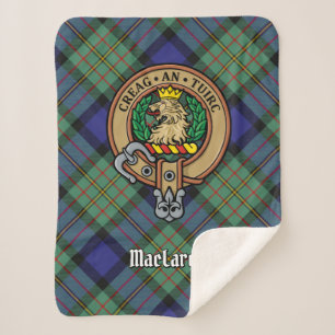 Couverture Sherpa Clan MacLaren Crest sur Tartan