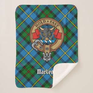 Couverture Sherpa Clan MacLeod Crest sur Tartan