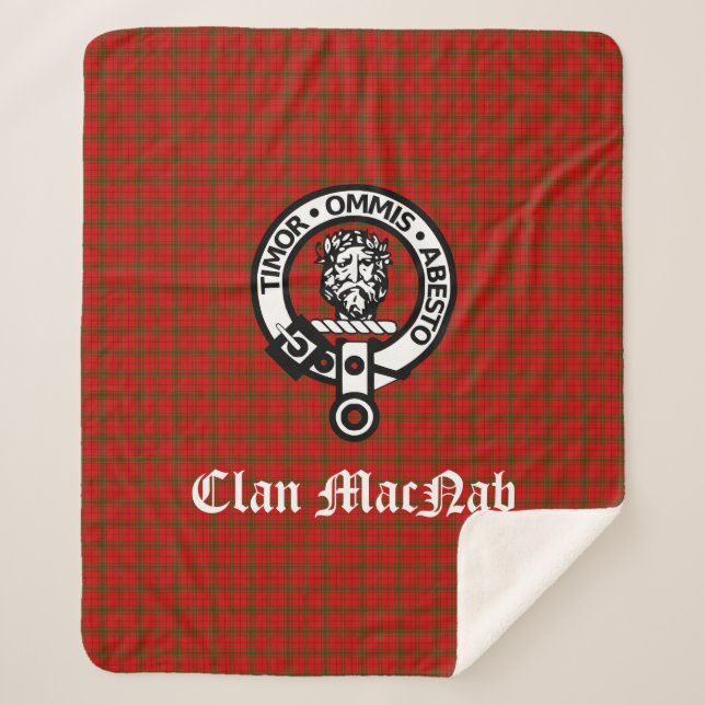 Couverture Sherpa Clan MacNab Crest Badge et Tartan (Devant)