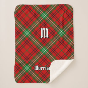 Couverture Sherpa Clan Morrison Red Tartan Sherpa Blanket