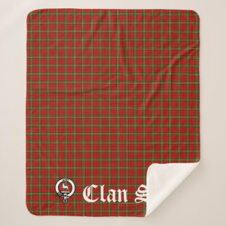 Couverture Sherpa Clan Scott Crest Badge et Tartan
