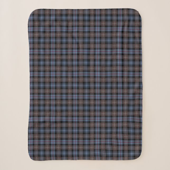 Couverture Sherpa Clan tartan Brown et bleu du Mackenzie de (Devant)
