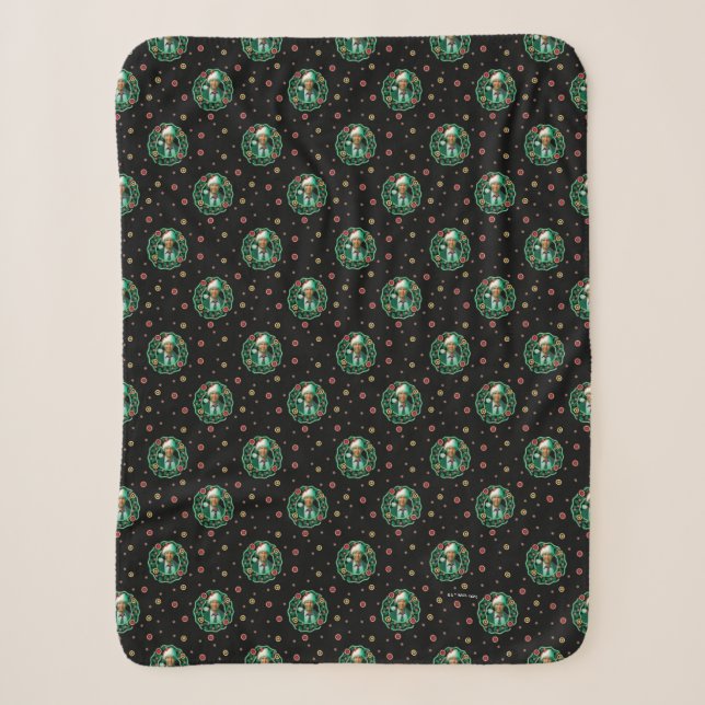 Couverture Sherpa Clark Griswold Motif de la couronne de Noël (Devant)