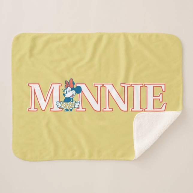 Couverture Sherpa Classic Minnie Name Banner (Devant (Horizontal))