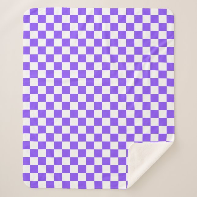 Couverture Sherpa Classic visual purple checkerboard  (Devant)