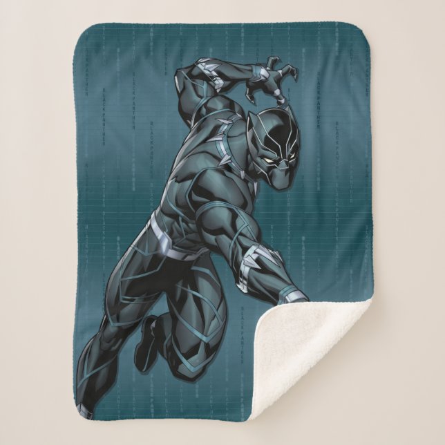 Couverture Sherpa Classique Avengers | Black Panther Claw Attack (Devant)