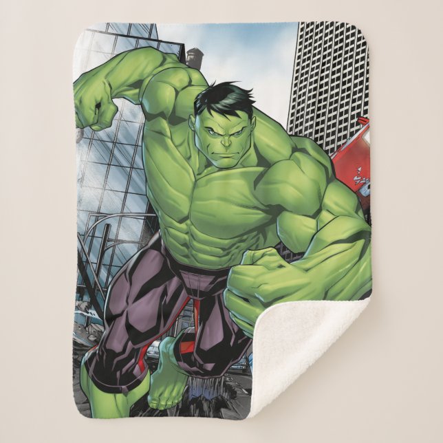 Couverture Sherpa Classique Avengers | Charge de Hulk (Devant)