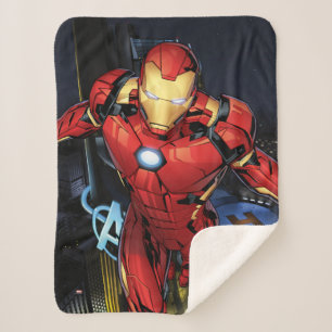 Couverture Sherpa Classiques Avengers Iron Man volant vers l'avant