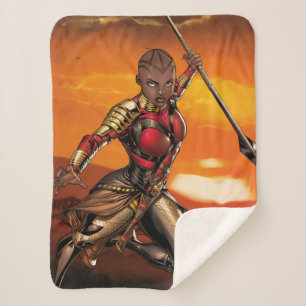 Couverture Sherpa Classiques Avengers Okoye bondissant avec sa lan
