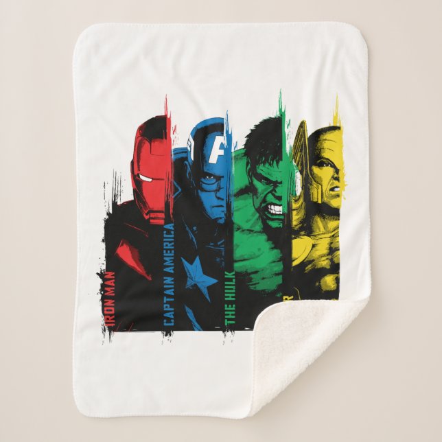 Couverture Sherpa Classiques Avengers | Paint Brush Lineup (Devant)
