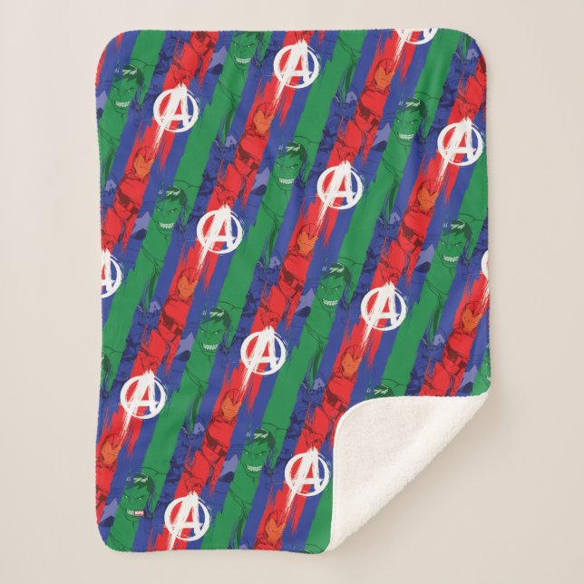 Couverture Sherpa Classiques des Avengers | Motif de bandes de peint (Devant)