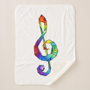 Couverture Sherpa Clé de musique arc-en-ciel