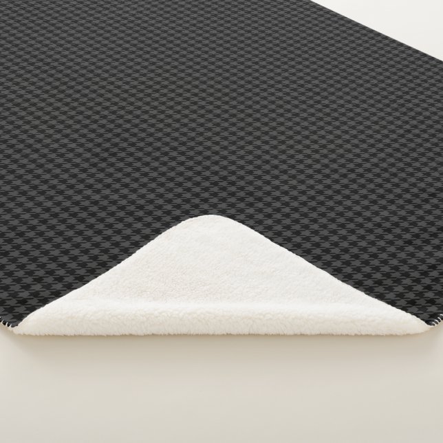 Couverture Sherpa coche noir et gris foncé (3/4)