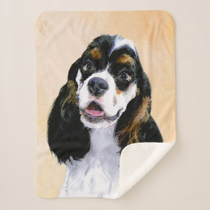 Couverture Sherpa Cocker Spaniel (Parti) Peinture - Art Chien origin