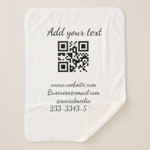 Couverture Sherpa code QR personnalisé simple ajouter votre nom text