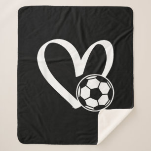 Couverture Sherpa Coeur de balle de football