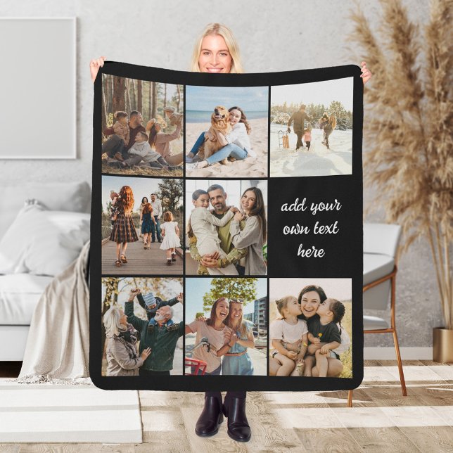 Couverture Sherpa Collage de 8 photos personnalisé Sherpa Blanket (Créateur téléchargé)