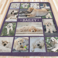 Collage photo de chien Simple moderne violet et bl