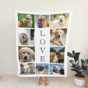 Couverture Sherpa Collage photo Dog Love 10