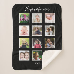 Couverture Sherpa Collage photo Family Kids Multi 12